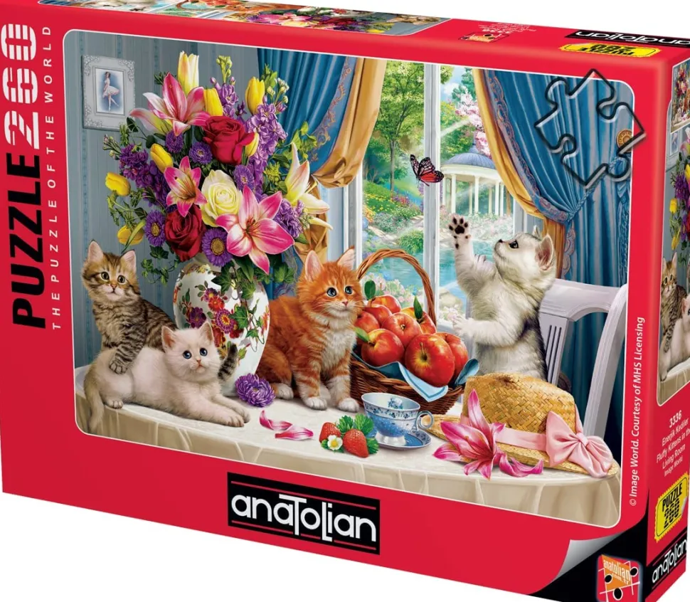 Anatolian - Fluffy Kittens In The Living Room Jigsaw Puzzle (260 Piece