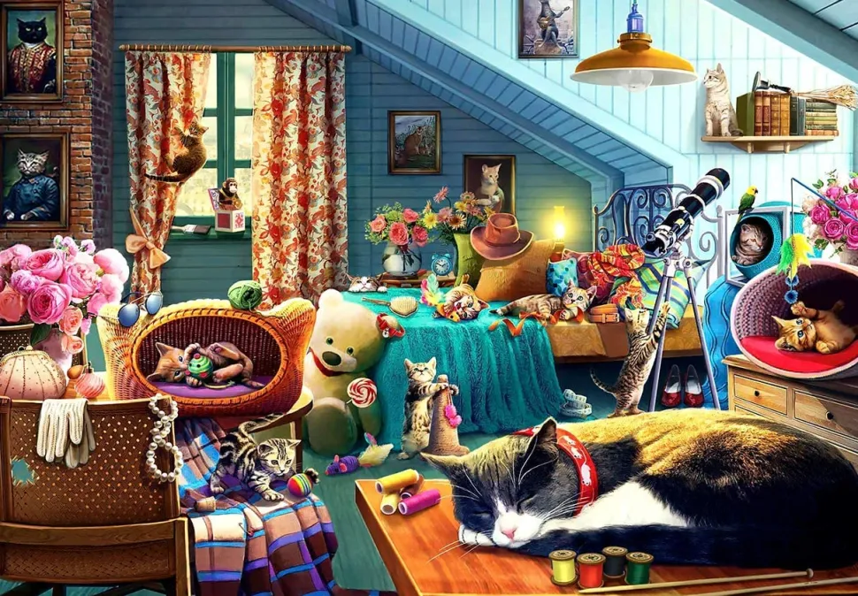 Anatolian - Kitten Play Bedroom Jigsaw Puzzle (260 Pieces)