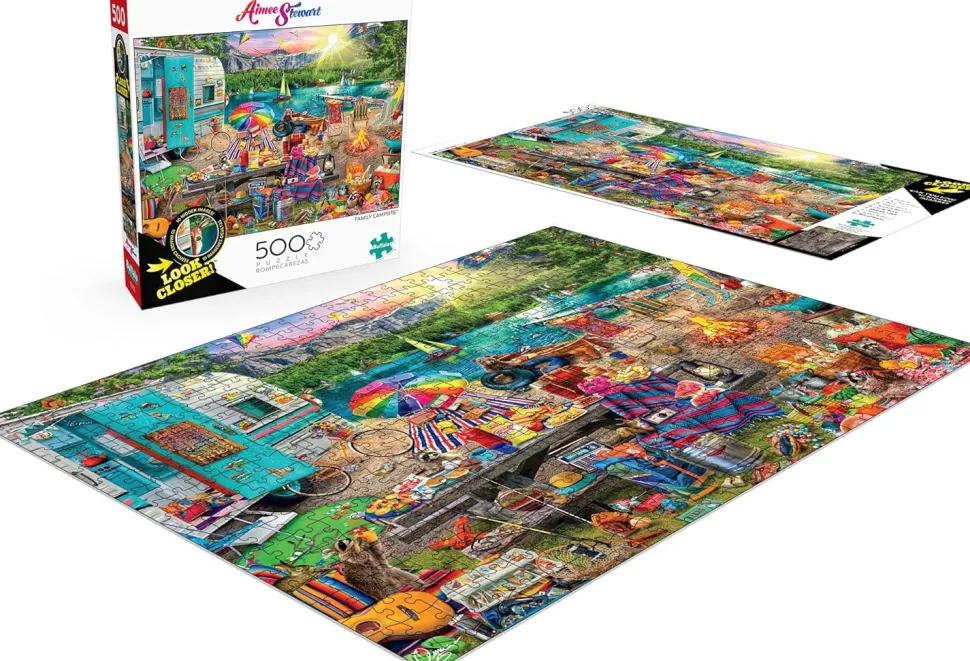 Buffalo Games - Family Campsite with Hidden Images by Aimee Stewart Ji