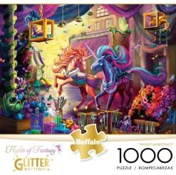 Buffalo Games - Flights of Fantasy - Twilight Marketplace (Glitter Edi