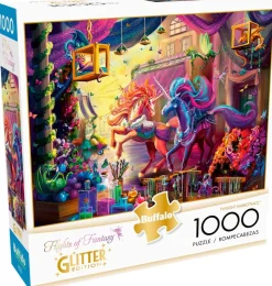 Buffalo Games - Flights of Fantasy - Twilight Marketplace (Glitter Edi