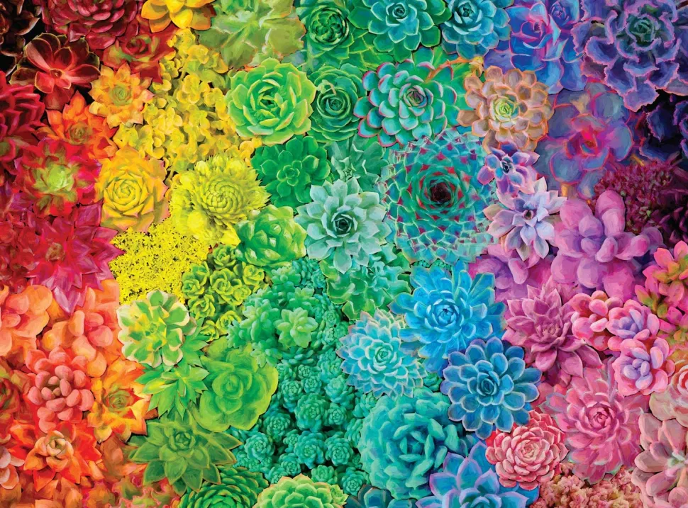 Buffalo Games - Succulent Rainbow - 1000 Piece Jigsaw Puzzle