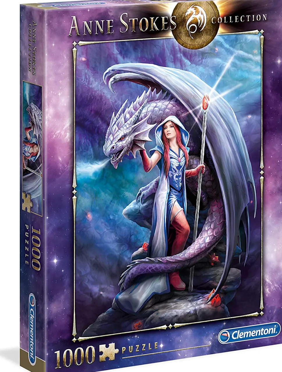 Clementoni - Anne Stokes - Dragon Mage Jigsaw Puzzle (1000 pieces) 395
