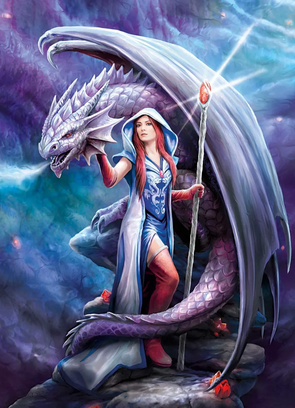 Clementoni - Anne Stokes - Dragon Mage Jigsaw Puzzle (1000 pieces) 395