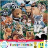 Masterpieces - Wood Fun Facts Forest Friends Jigsaw Puzzle (48 Pieces)