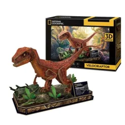 National Geographic - Velociraptor 3D Jigsaw Puzzle (63 Pieces)