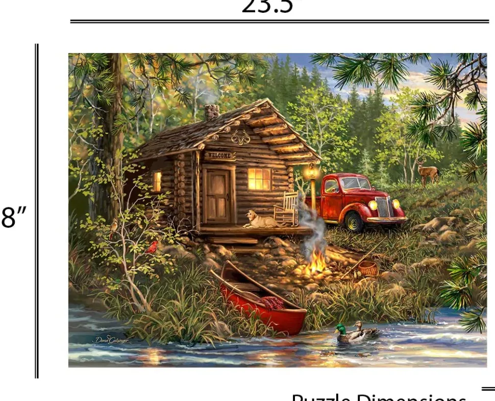 Springbok 500 Piece Jigsaw Puzzle Cozy Cabin Life